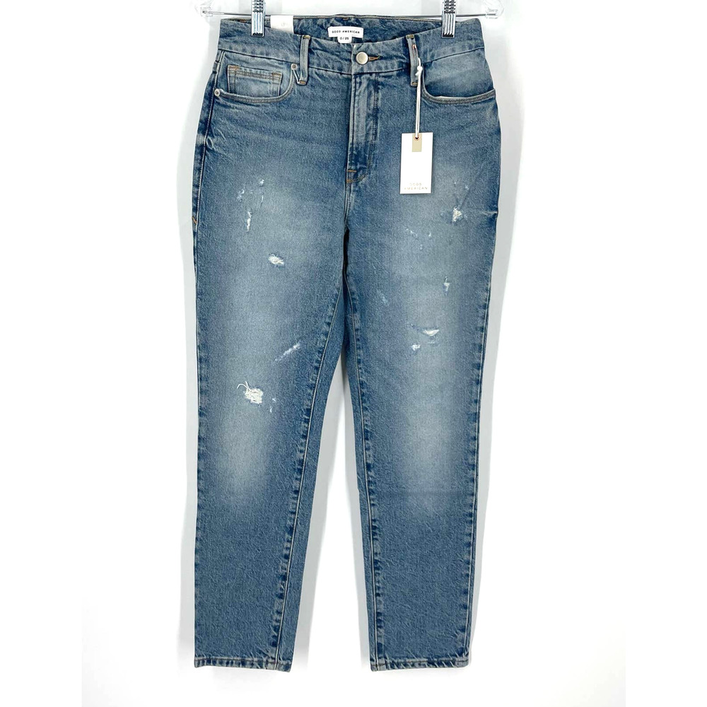 Good American Good Classic Straight Leg Jeans Indigo Blue Women's Size 0/25 NWT - Picture 5 of 5